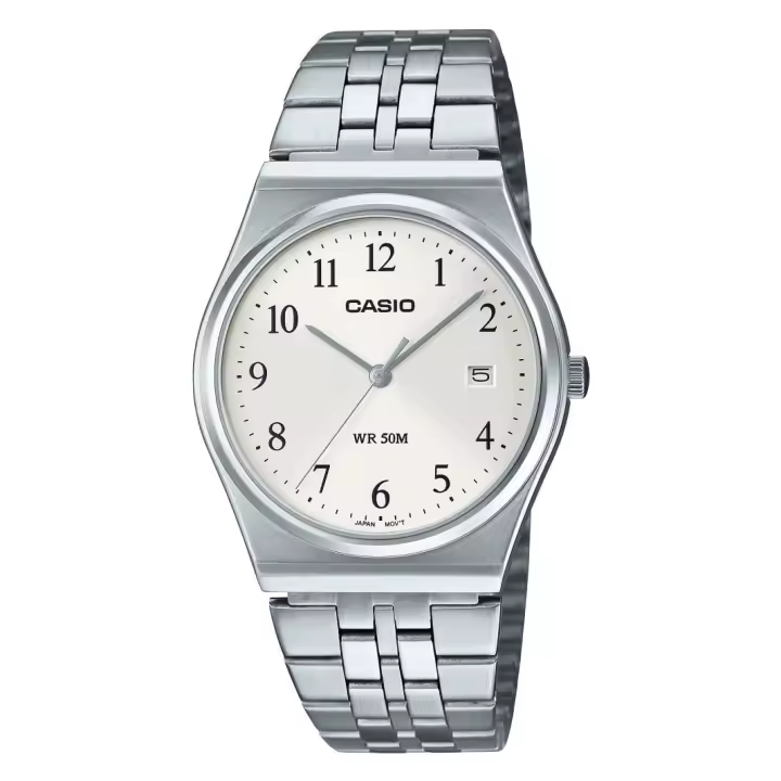 reloj clásico hombre Casio MTP-B145D-7B 80’s style 35mm 50m WR correa de acero - 1
