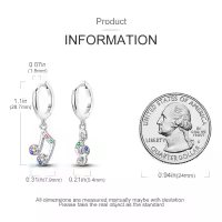 Pendientes De Aro De Plata 925 Para Mujer Con Zirconia Joyería De Moda Regalo Original Eardrop Pendientes Metálicos Tipo Aro - details 78
