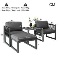 Conjuntos de salón de Jardín, conjuntos de muebles de Jardín, conjuntos de sofás de Jardín, conjuntos de muebles de Terraza. 2 sofás, 2 reposapiés, varias combinaciones, regulables, Terraza, Jardín, interior - details 0
