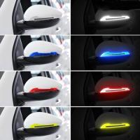 2pcs/set Pegatinas Reflectantes Para Espejo Retrovisor De Coche Advertencia De Seguridad Decoración De Bandas Reflectantes Para Espejo Retrovisor - details 0