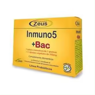 Suplementos Zeus Inmuno5 + Bac 7 Sobres + 7Caps - 1