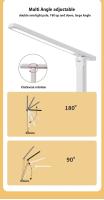 Lámpara De Lectura LED Plegable Con Protección Ocular Y Luz Nocturna USB Para Estudio Y Dormitorio Control Dimmer Táctil - details 4