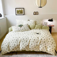 Juego de Funda Nórdica 4 Piezas-Ropa de Cama Algodón Lavado con Jacquard Elegante-Tacto Extra Suave, Varios Tamaño Disponible - details 1