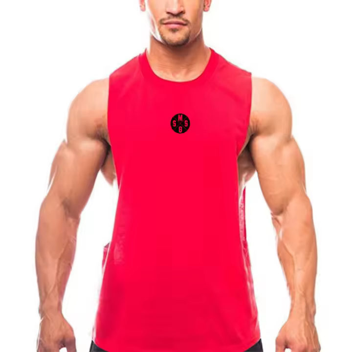 Men's Summer Gym Bodybuilding Tank Tops High Quality Sleeveless Cotton T-shirts Workout Fitness Singlets Sport Vest Clothing - 1