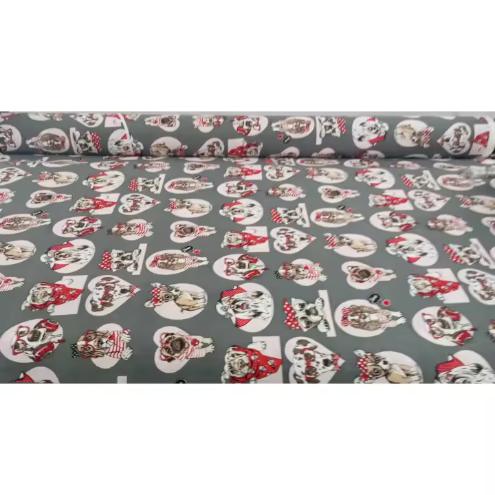 Texna Tela Loneta Estampada por metros Modelo Dogs ancho 280 cmts - 1