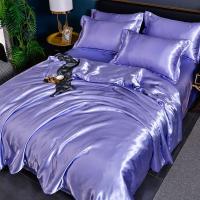 Juego De Cama Nórdico De Seda Satinada Con Fundas De Almohada Y Sábana De Lujo Estilo Sólido Apto Para Parejas Doble Revestimiento De 100% Algodón - details 22