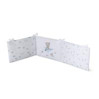 INTERBABY SET DE 2 PIEZAS FUNDA NORDICA CON RELLENO + CHICHONERA MODELO PAPER PLAIN EN AZUL/ ROSA y GRIS - details 3