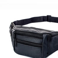 Bolsa De Cintura Para Hombre De Cuero Genuino Bolsa De Móvil Con Cadena Estilo Fashion Bolsa De Cintura Para Deporte Y Aventura - details 9