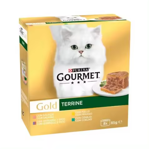 Purina Gourmet Gold Terrine Pack Surtido Gato Latas 8 x 85 gr - 1