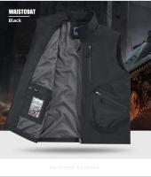 Chaleco Casual Para Hombre Con Cuello Erguido Y Multi-Moneda Cargo Hombro Adecuado Para Pesca Al Aire Libre Y Exterior Talla Grande - details 17