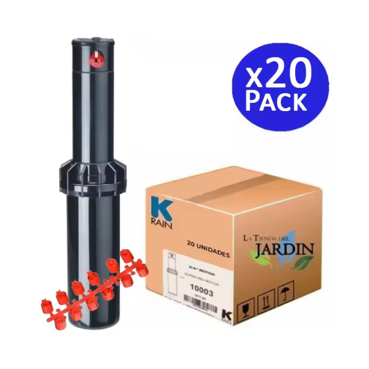 K RAIN Pack 20 Aspersor de riego KRain RPS75 3/4'' | Alcance 6,7 a 15,5 m | Aspersor ajustable profesional - 1
