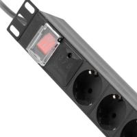 Banner - Regleta de enchufes rack 19 de 8 schuko con interruptor 2 M