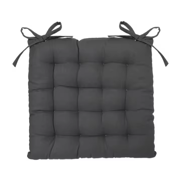 Cojín para silla estilo galleta Color Gris oscuro 38x38cm - 1