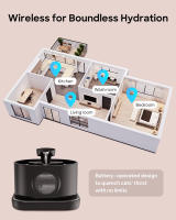 Fuente De Agua Para Gatos Sin Cable De 95 oz/2.8L Con Batería Recargable De 5200mAh Circulación De Agua Silenciosa Y Automática Para Mascotas - details 2