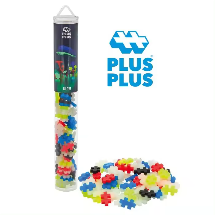 LUDILO PLUS PLUS TUBO BRILLA EN LA OSCURIDAD MIX 100 PIEZAS PLUS PLUS 3x3x28 Cms. - 1