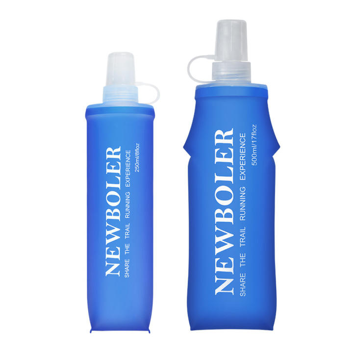 Botella De Agua NEWBOLER TPU Plegable Botella De Deporte Malla Suave Bolsa Collapsible Para Correr Y Camping 250ml 500ml