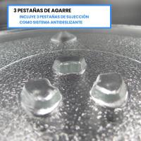 Anakel Home Plato de Microondas Giratorio con 3 Pestañas Ø28,8cm de Diámetro Exterior I Vidrio Reforzado de Larga Duración I Universal I Sistema Antideslizante I - details 2