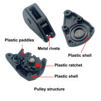 4pcs Cordón Ajustable De 8 Pulgadas Para Vela De Paraguas 2m Herramienta De Colgaje Para Silla De Pescar Lámpara De Cultivo Tira De Levantamiento Con Anillo De Acero Carbono - details 1