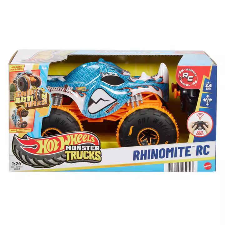 Coche Radio Control Monster Trucks  2.4 Ghz. Escala 1:24 (Mattel JBK11) - 1