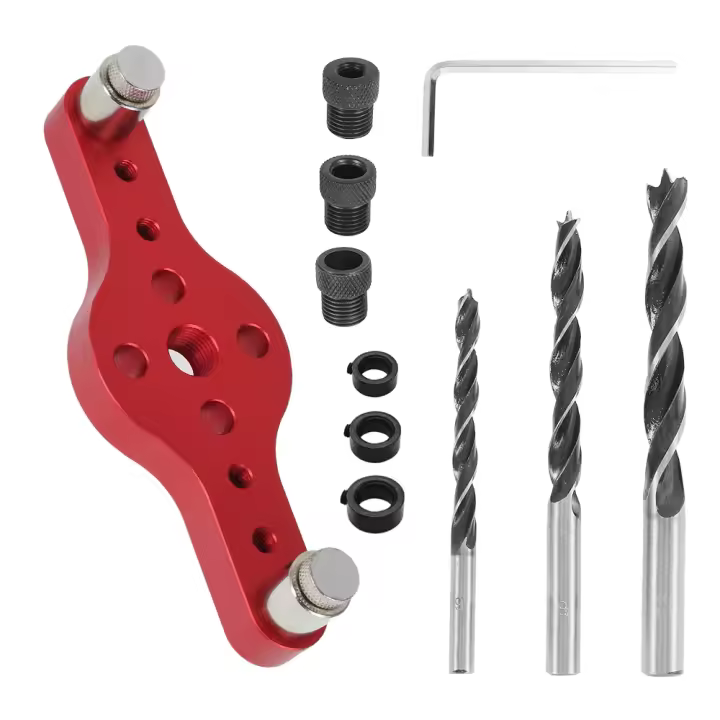 Juego De Guía De Perforación Vertical Para Carpintería Toorise Self Centering Dowel Drill Guide Pin Fixture De 4.1 a 10 Cm - 1