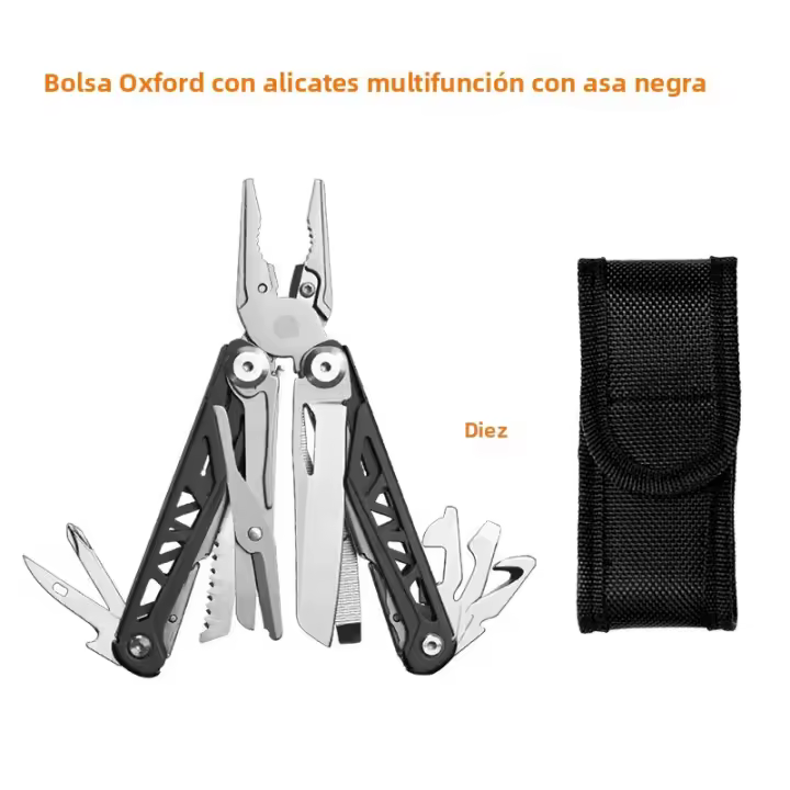 Alicates Multifuncionales De Acero Inoxidable Herramienta De Uso Múltiple Para Exteriores Con Cuchillo Y Tijeras Combinación Nariz De Agujas - 1