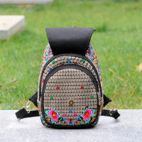 Mochila Mini Bordada Para Mujer Con Correa Desmontable Estilo Étnico Versátil Y Multifuncional Adecuada Para Cintura - details 9