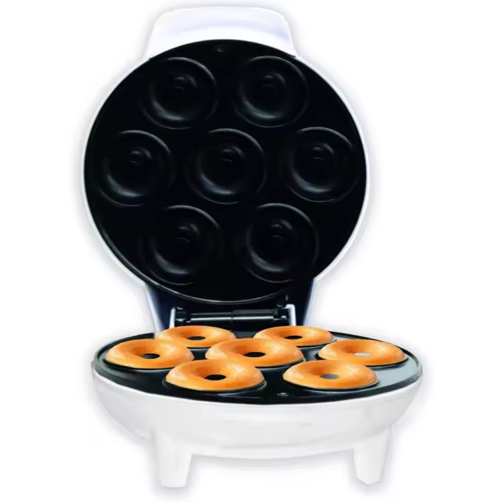 Mini Máquina para hacer Donas, para niños, desayuno or merienda, postres y más con superficie antiadherente, hace 7 Donas - 1