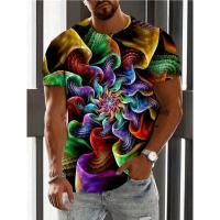 Camiseta De Verano Para Hombre Con Patrón 3D Personalizado Moda Digital Cuello Redondo Estilo Casual Tela De Poliéster - details 2
