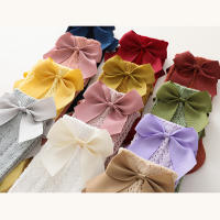 Calcetines De Verano Para Niñas Con Lazo Calcetines Largos Hasta La Rodilla De Algodón Y Spandex Para Bebés Y Niñas Todoterreno Transpirables Suela Hueca Diseño De Princesa - details 5