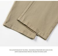 Pantalones Casuales Para Hombre 97% Algodón Negro Caqui Gris Azul Estilo Slim Recto Cierre De Cremallera Moda Pantalones Largos - details 28