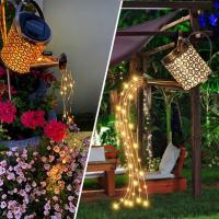 Cubeta De Riego Solar Con Luz Cascada Impermeable Decoración De Jardín Exterior Con Luces LED Cadena De Luz Solar Para Jardín - details 0