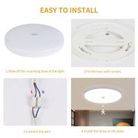 Lámpara De Techo LED Inteligente Con Sensor De Movimiento PIR 30W 20W 15W Para Casa 230V 220V 240V Luz Para Habitaciones Pasillos Y Corredores - details 7