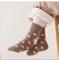 5 Pares De Calcetines Para Niñas Con Puntos Y Oso Terciopelo Cálidos Y Suaves Para Niños Y Niñas De 3 a 12 Años Calcetines De Tele Para Invierno - details 14