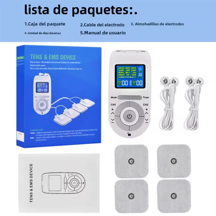 Masajeador Eléctrico De Terapia Fisioterapia De Pulso Bajo EMS Tens Estimulador De Músculo Nervioso Para Salud Y Cuidado Del Cuerpo Material ABS & TPR - 1