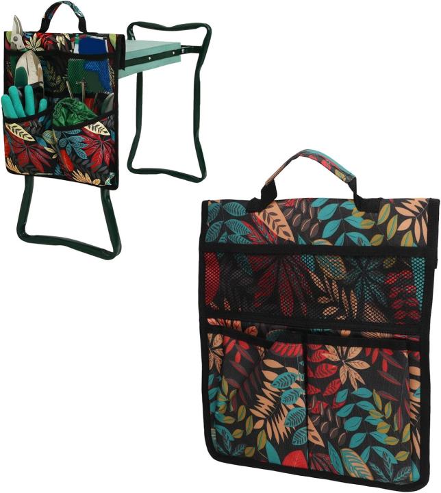Taburete-banco De Jardín Para Rodillas, Con Asiento Y Bolsa De Herramientas, Color Verde, SEGAWE H03-1503
