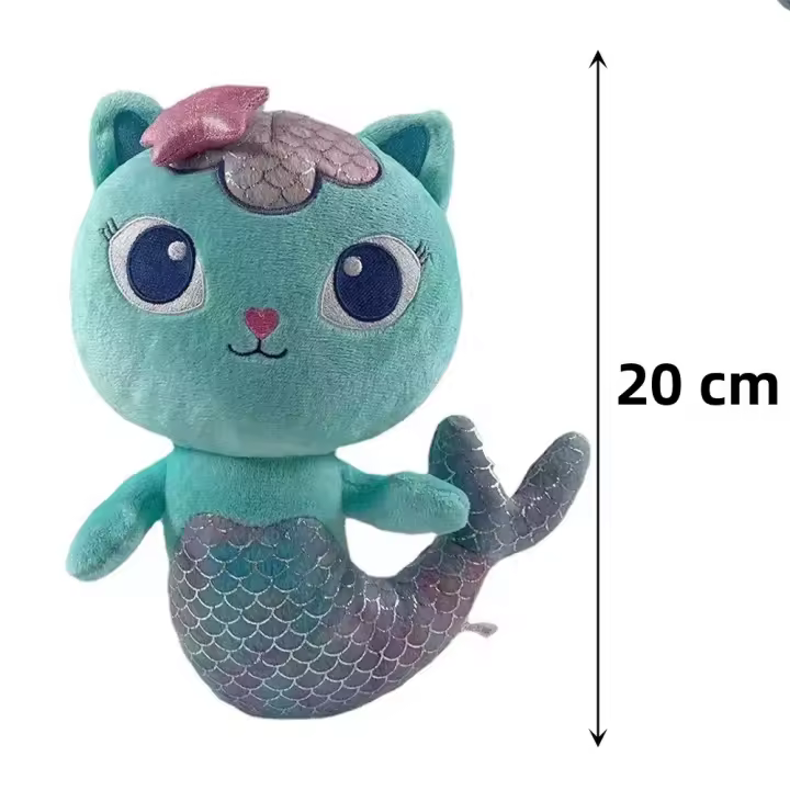 Muñeca De Peluche Kawaii Gabby Para Niños Y Niñas Animal De Merma Gato Para Decoración De Hogar Regalo De Cumpleaños Y Navidad - 1