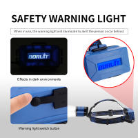 BORUiT Linterna Frontal LED Recargable 5000LM Para Pesca Camping Caza Bicicleta Subida Montaña Luz Portátil Antigua Con Ángulo De Haz De 180° - details 11