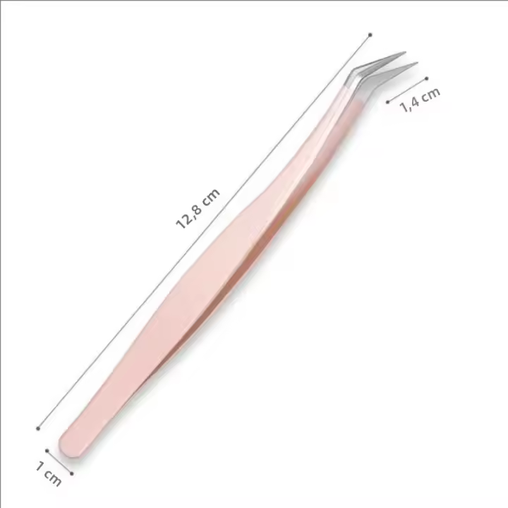 MJ 1 Pcs Pinzas Para Extensión De Pestañas De Acero Inoxidable Ajuste Preciso Para Pestañas 3D Herramienta De Suministros Para Extensión De Pestañas - 1