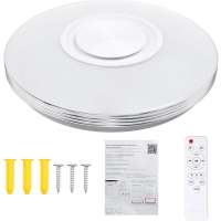 Lámpara de techo LED regulable RGB, luz Musical que cambia de Color con altavoz Bluetooth Dia.30cm, Control remoto + WIFI - details 6