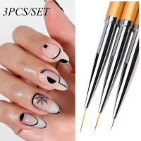 LINMANDA 3 Pcs Pinceles De Arte De Uñas Set De Pinceles Para Dibujar Y Pintar Uñas Herramienta De Manicura Para Salones - details 1