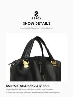 Mochila De Piel Auténtica Zency Para Mujer Vintage Antirrobo Gran Tamaño Bolsa De Viaje Diseñadora Mochila Escolar Exterior Cruzada De Hombro - details 7