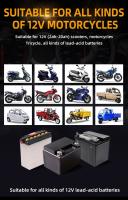Cargador De Batería De Coche 12V 2A Inteligente Automático Mantenedor De Batería Para Motocicleta Con Pantalla LCD Para Baterías Ácidas Secas Y Líquidas - details 1