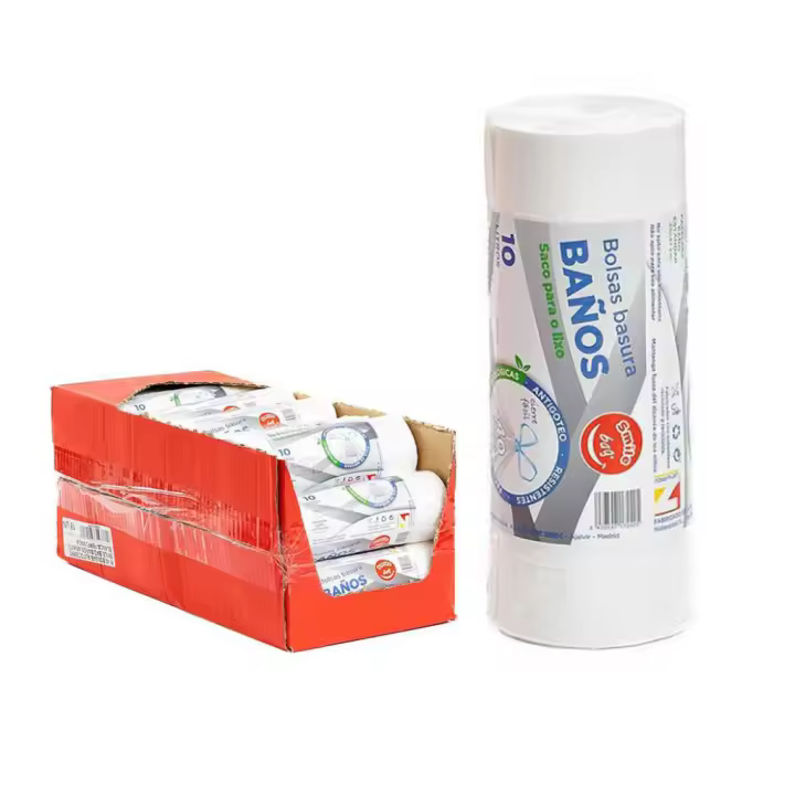 UD - Rollo de 40 Bolsas de Basura Blancos 45x47 cm con autocierre  - PACK 1/5/9/18Rollos | Resistentes y Prácticas para Hogar y Oficina - 1