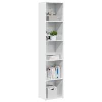 vidaXL Estantería librería madera de ingeniería 40x30x189 cm en color Blanco/Roble Sonoma/Marrón roble y más | almacenamiento funcional diseño moderno para baño dormitorio sala - details 4