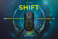 Ratón Gamer YEYIAN Shift 3 en 1 con RGB 6 Efectos | 26000 Dpi | Respuesta 1 Ms | 6 Botones Programables | Batería 600 Ma | USB Tipo C | Cable, Inalámbrico y Bluetooth | Windows 11/Mac OS - details 0