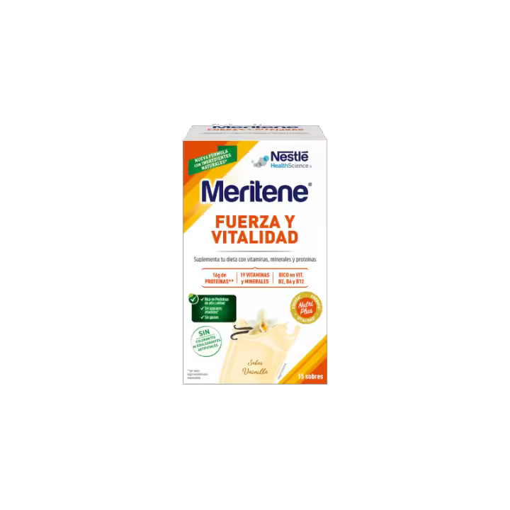 Meritene Fuerza y Vitalidad Batido Sabor Vainilla 15 sobres - 1