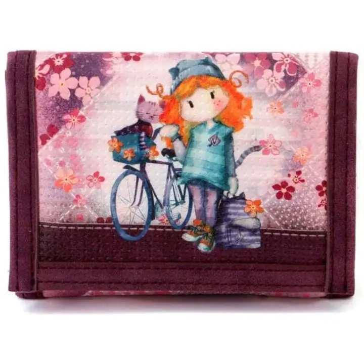 Ninette Karactermania Cartera Estampada Burdeos con Compartimentos Interiores para Mujer - 1