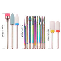 Juego Profesional De 14 Piezas De Bit De Uñas De Cerámica Para Manicura Eléctrica Acrílicas Y Cutículas Accesorios De Herramientas De Uñas - details 4