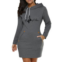 Vestido De Mujer 2024 Otoño Popular Manga Larga Cuello Redondo Fleece Caliente Casual Ajuste Regular Imprimir Cómodo - details 6