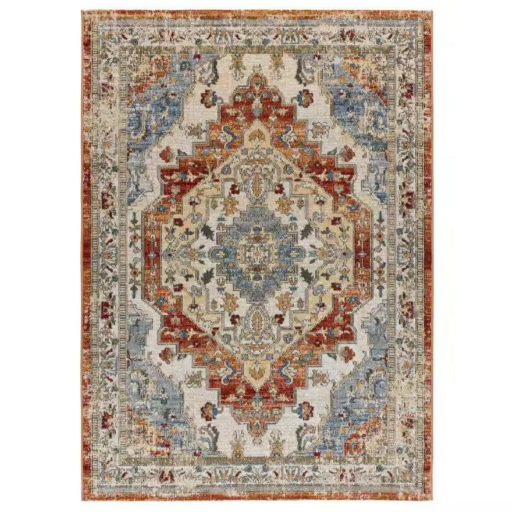 ATTICGO Alfombra de Interior Estilo Vintage en Azul - LUNA 54552 | 80X150, 120X170, 160X230 cm - 1